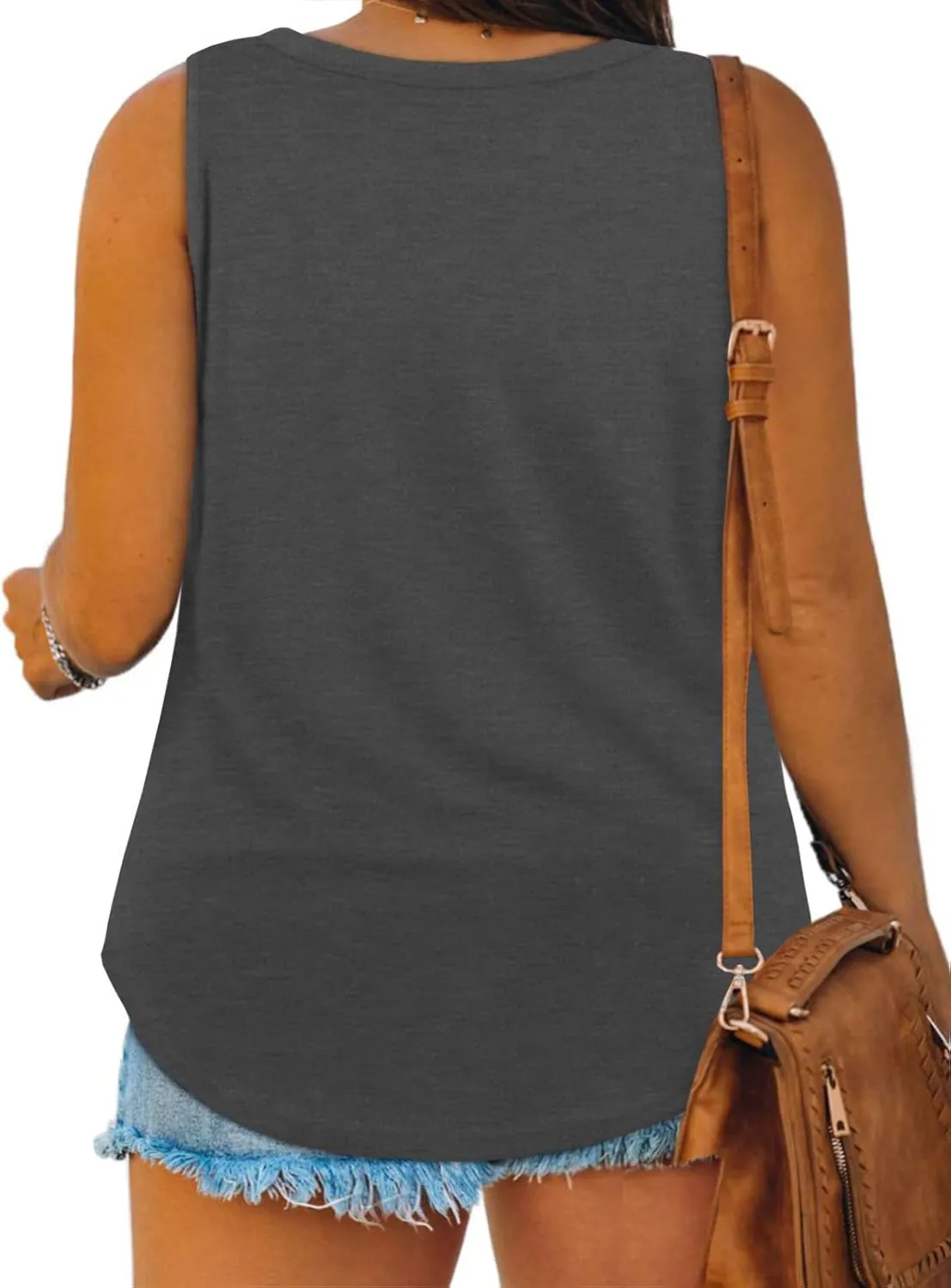 DOLNINE Womens-Plus-Size-Tank-Tops Summer Sleeveless T Shirts Casual Button Down Tunic Tee