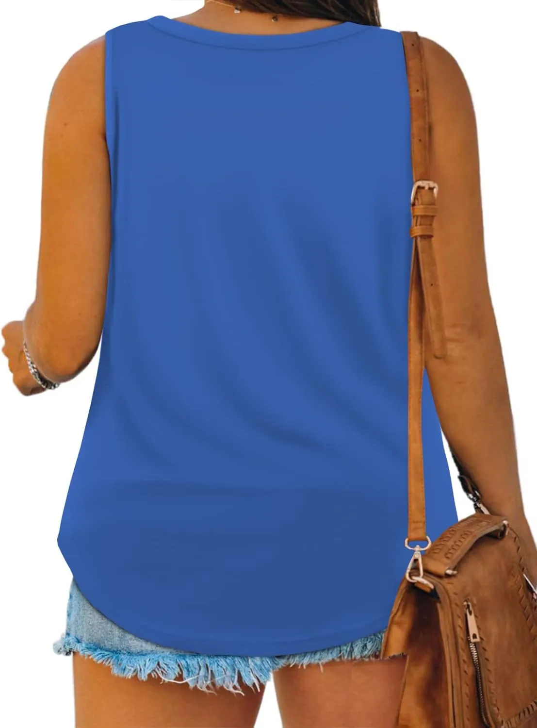 DOLNINE Womens-Plus-Size-Tank-Tops Summer Sleeveless T Shirts Casual Button Down Tunic Tee