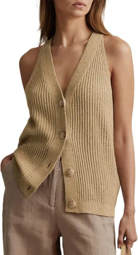 Women Sweater Vest Tops Sleeveless Button Down V Neck Knit Tank Top Slim Casual Cardigan Vest