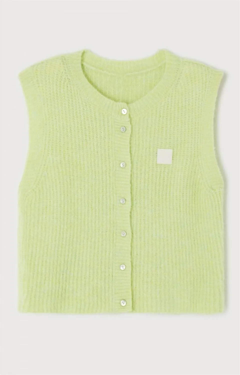 Y2k Girls Summer Knitted Vest Women Knitted Sweater Vest Sleeveless Button Down Ribbed Knit Cardigan Tank Top