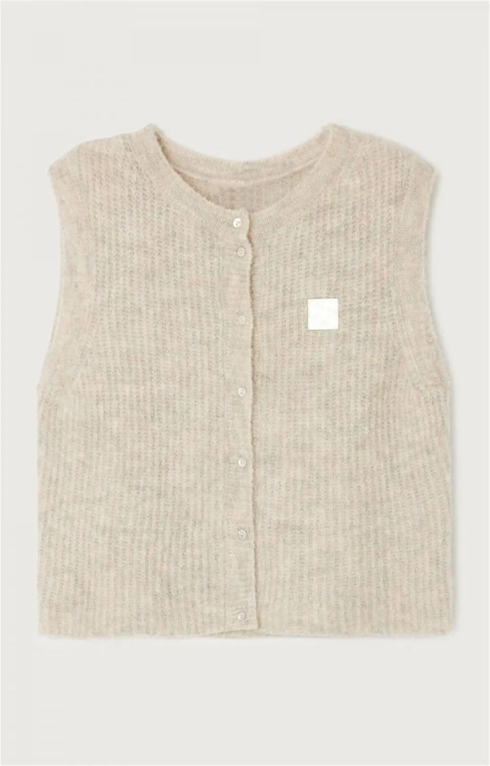 Y2k Girls Summer Knitted Vest Women Knitted Sweater Vest Sleeveless Button Down Ribbed Knit Cardigan Tank Top