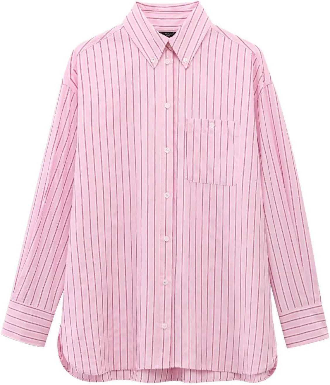 Yimoon Womens Striped Button Down Shirt Oversized Casual Long Sleeve Blouse Top Dress Shirts Collared Office Work Shirt